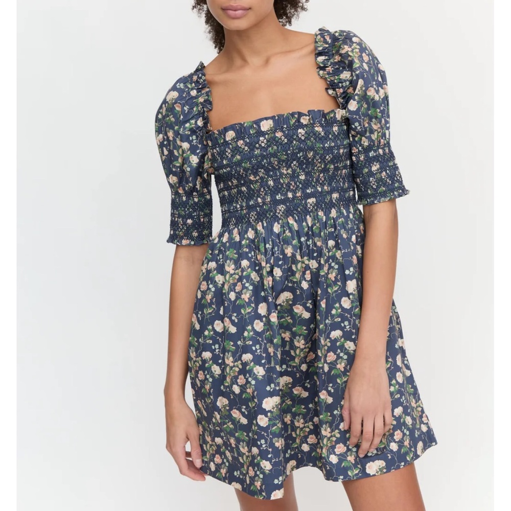 Hill House Navy Floral Mini Dress